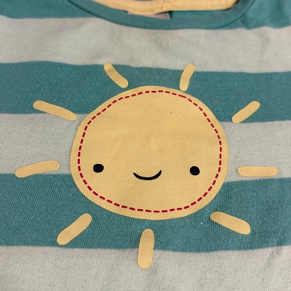 Gymboree Teal and Yellow Striped Top and matching pants - Picture 3 of 7